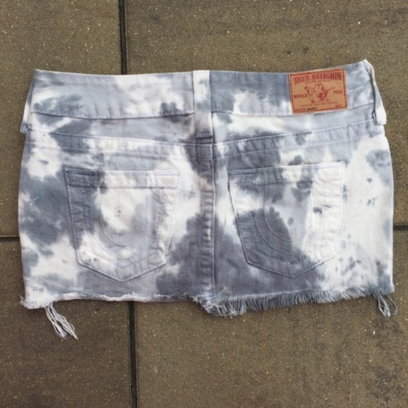 True Religion tie-dye Mini Skirt 25 - Picture 1 of 5